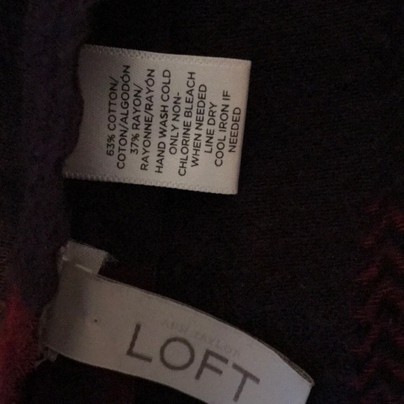 Loft strip long cozy comforting shawl sewn sides - Picture 6 of 13